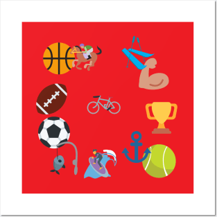 sports emoji Posters and Art